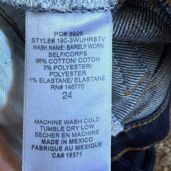 Re/done Ultra High Rise Stove Pipe Jeans Blue Color Barely Worn Size 24 - Picture 11 of 12